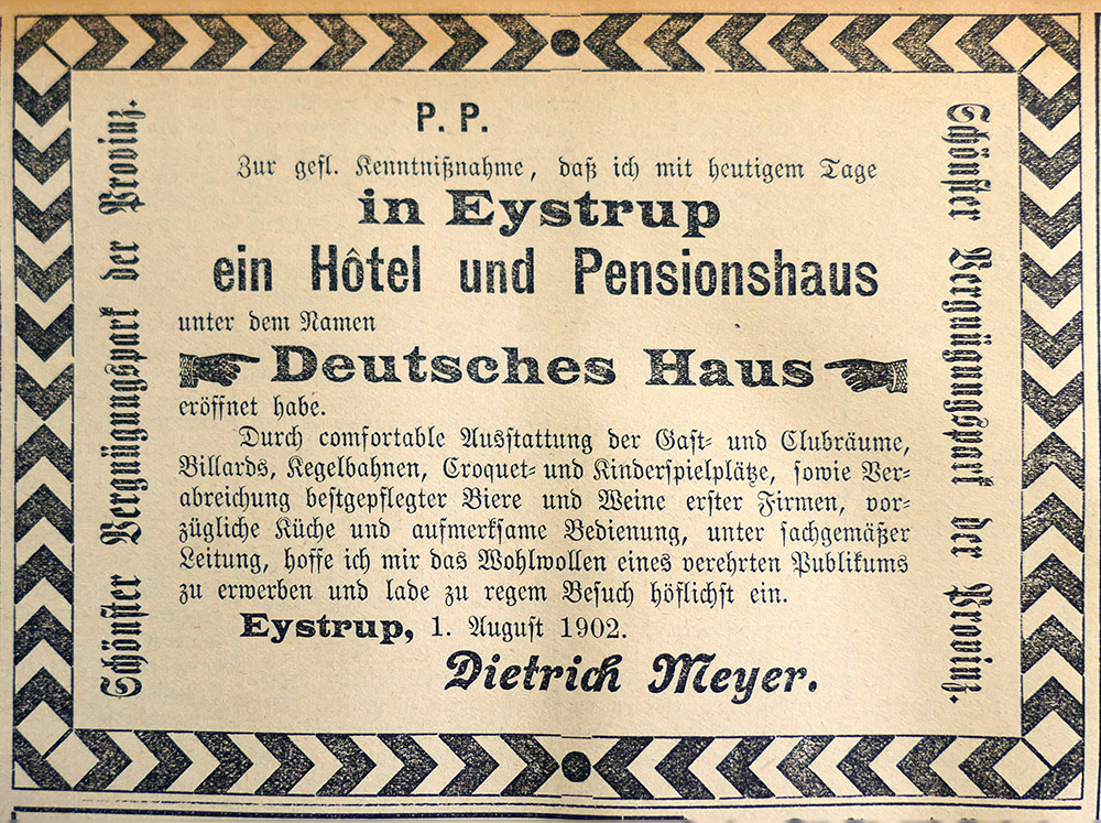 Hoyaer Wochenblatt vom 01.08.1902